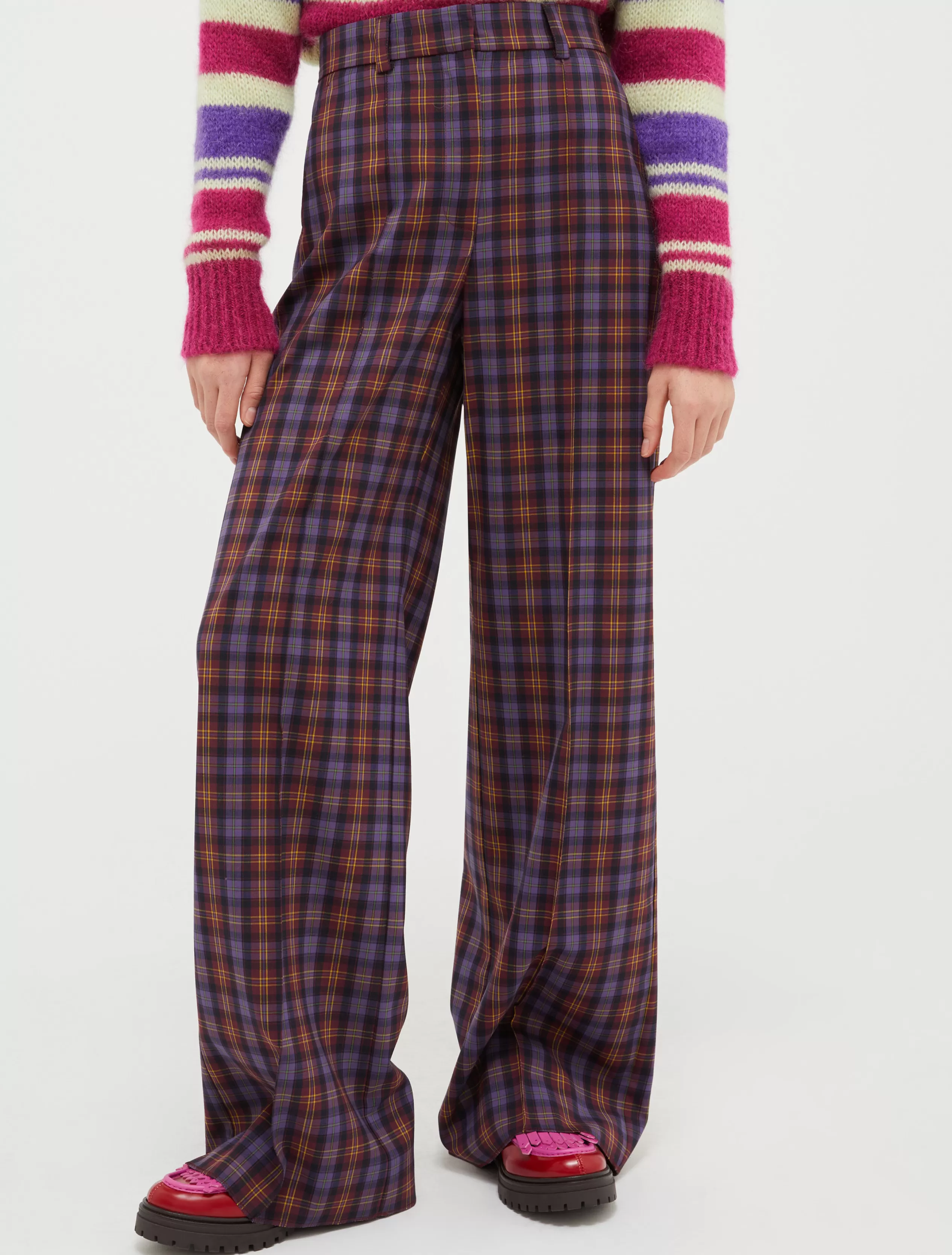 Pantaloni<MAX&Co. Pantaloni relax fit fantasia bordeaux