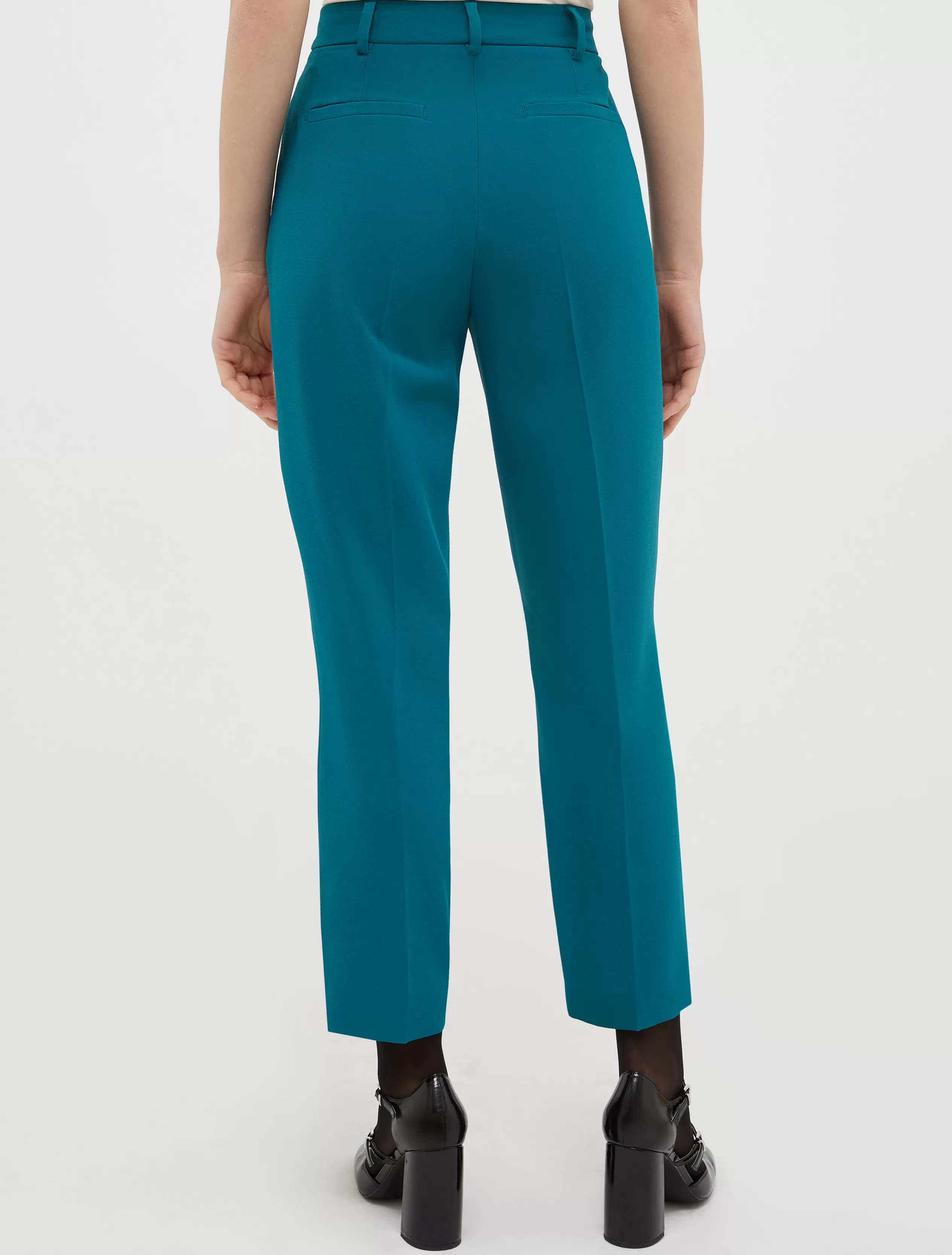 Pantaloni<MAX&Co. Pantaloni slim in crêpe VERDE PETROLIO