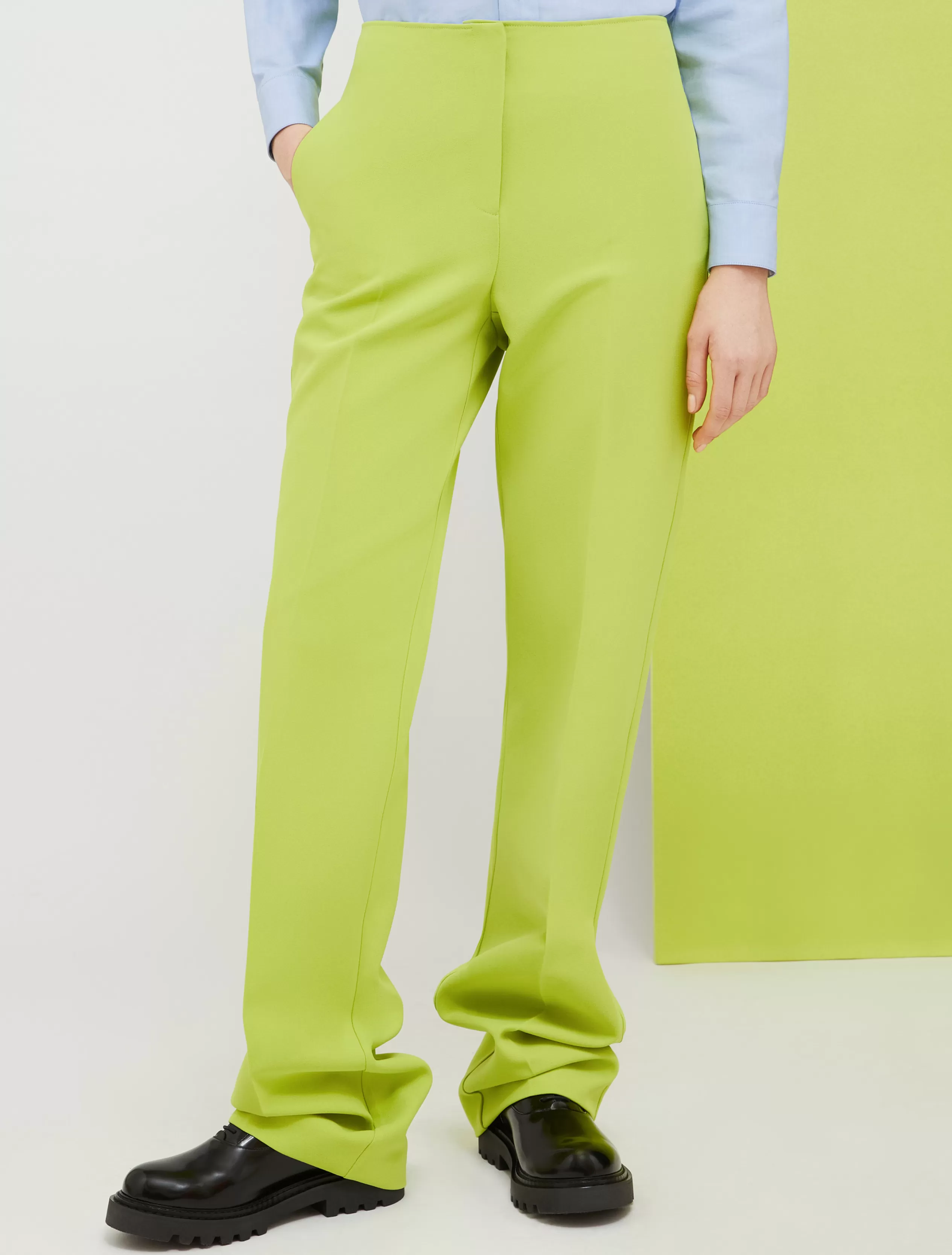 Pantaloni | Tailleur<MAX&Co. Pantaloni straight fit De-Coated with Anna Dello Russo verde acido