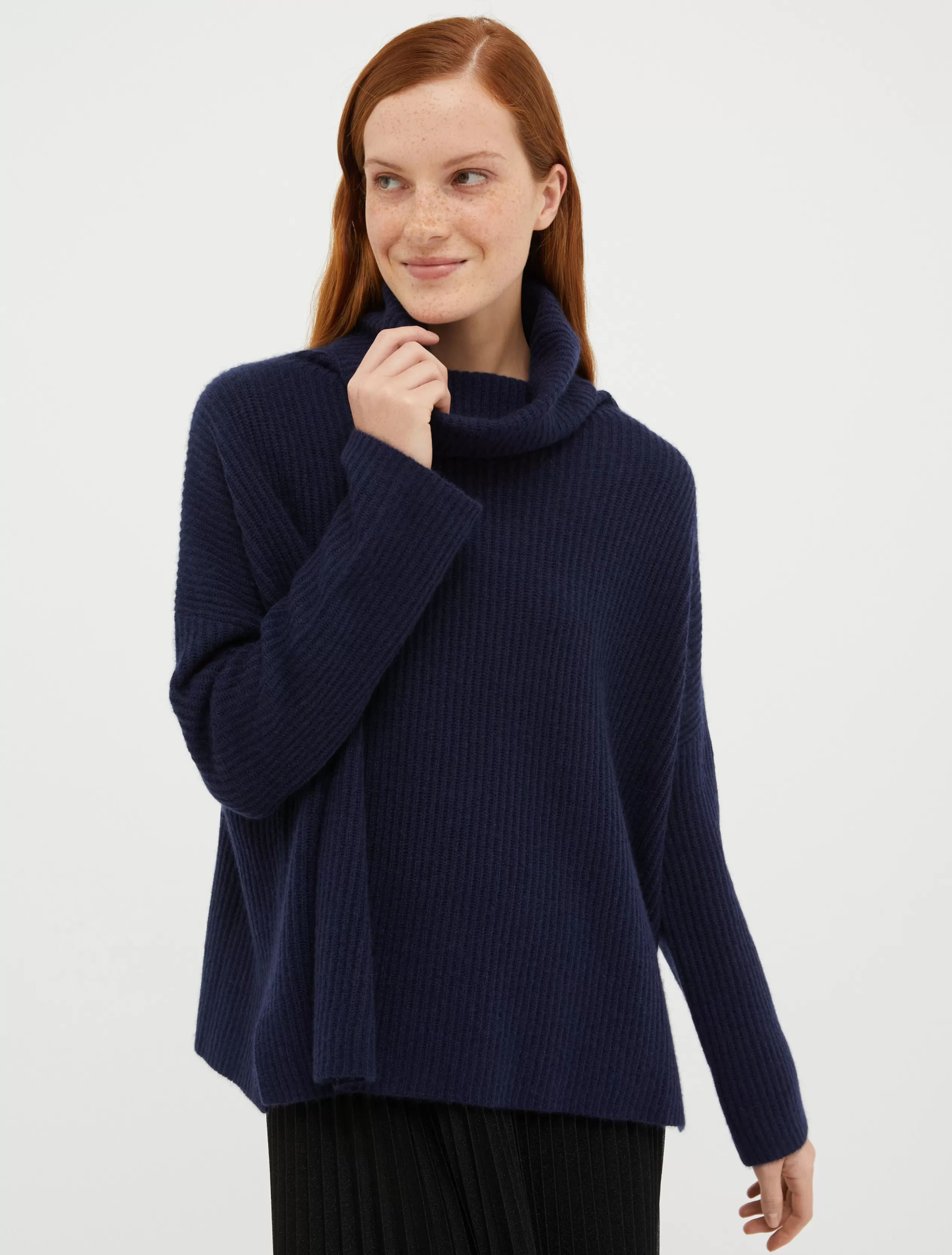 Maglie e Cardigan<MAX&Co. Pull dolcevita in puro cashmere blu marino