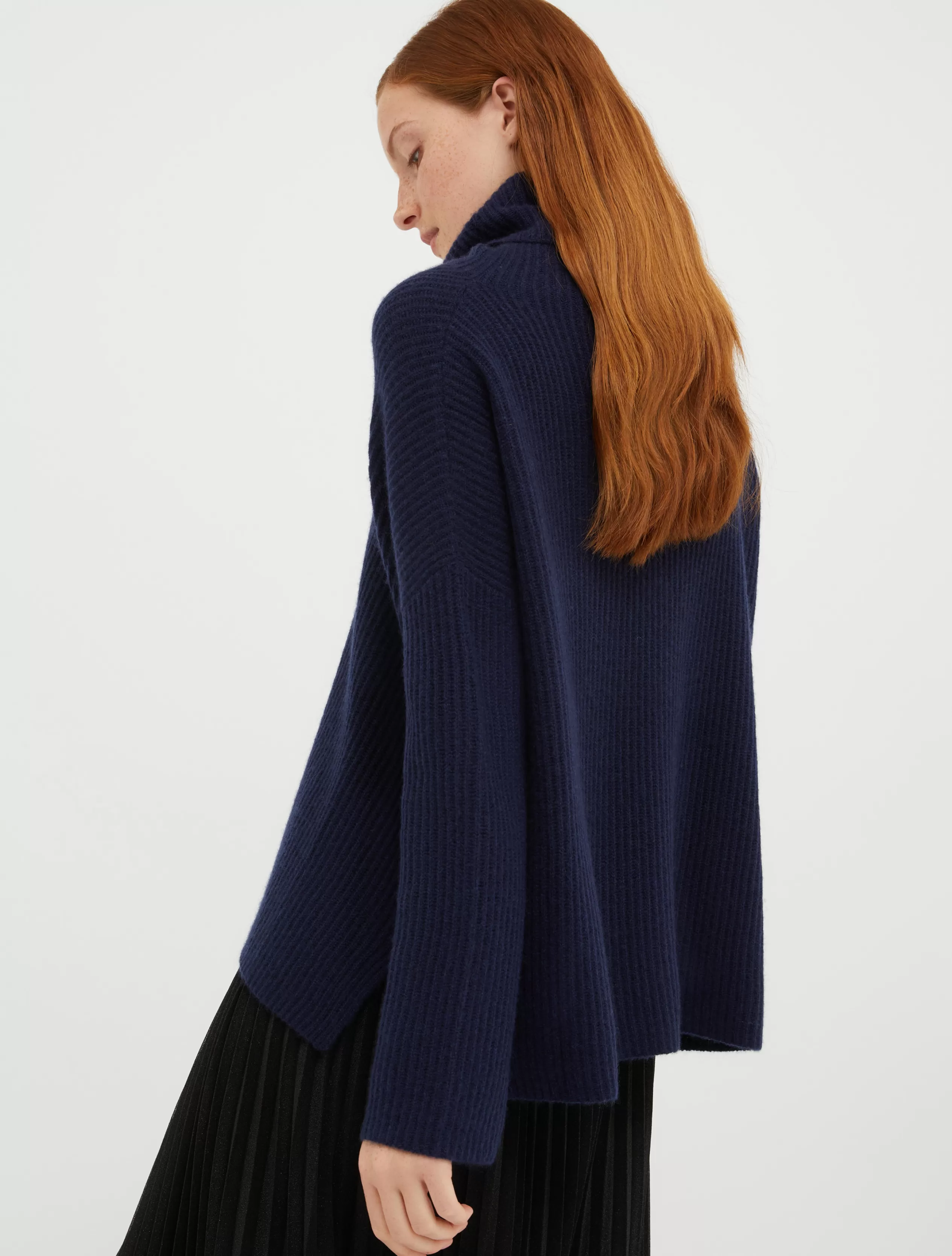 Maglie e Cardigan<MAX&Co. Pull dolcevita in puro cashmere blu marino