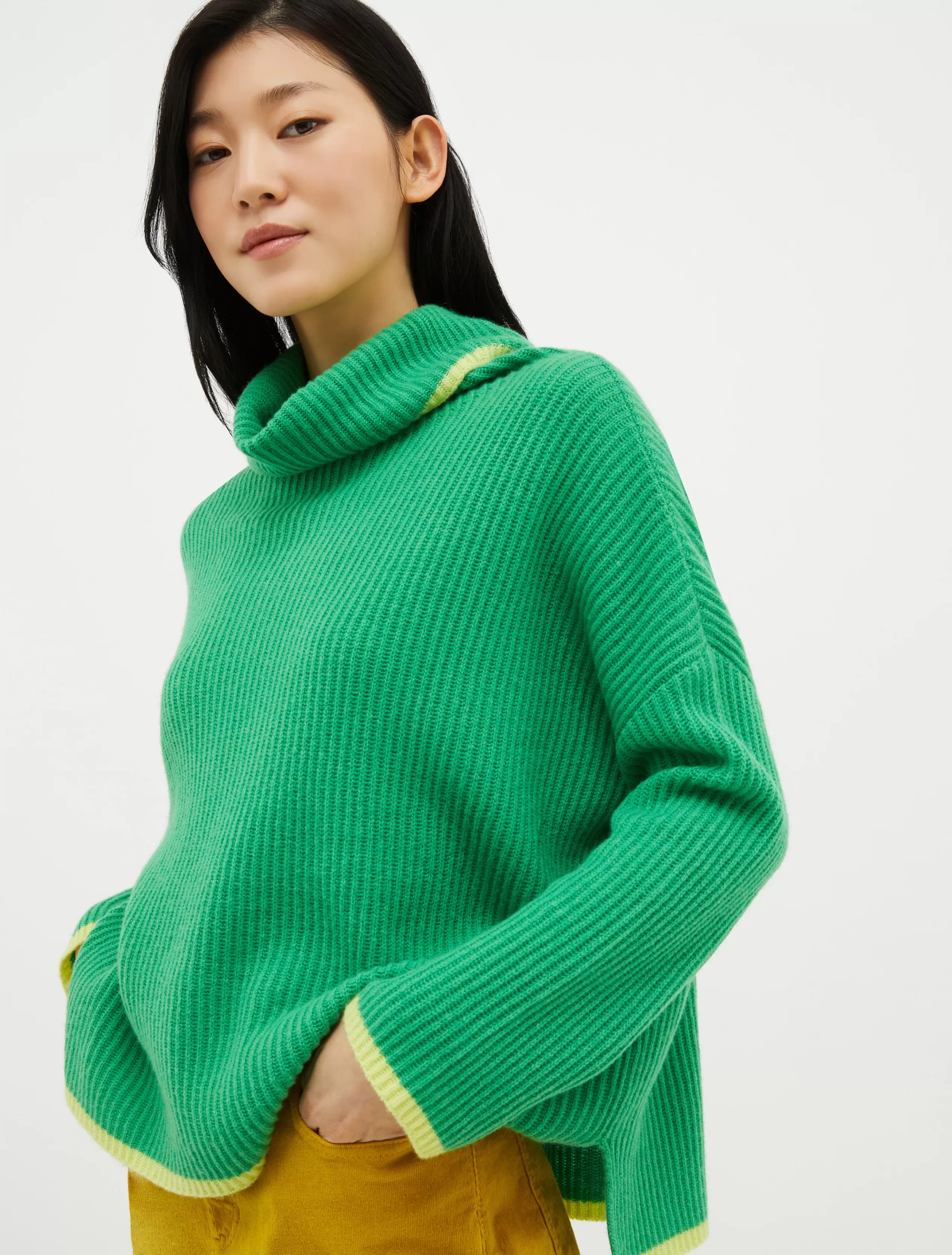 Maglie e Cardigan<MAX&Co. Pull dolcevita in puro cashmere verde