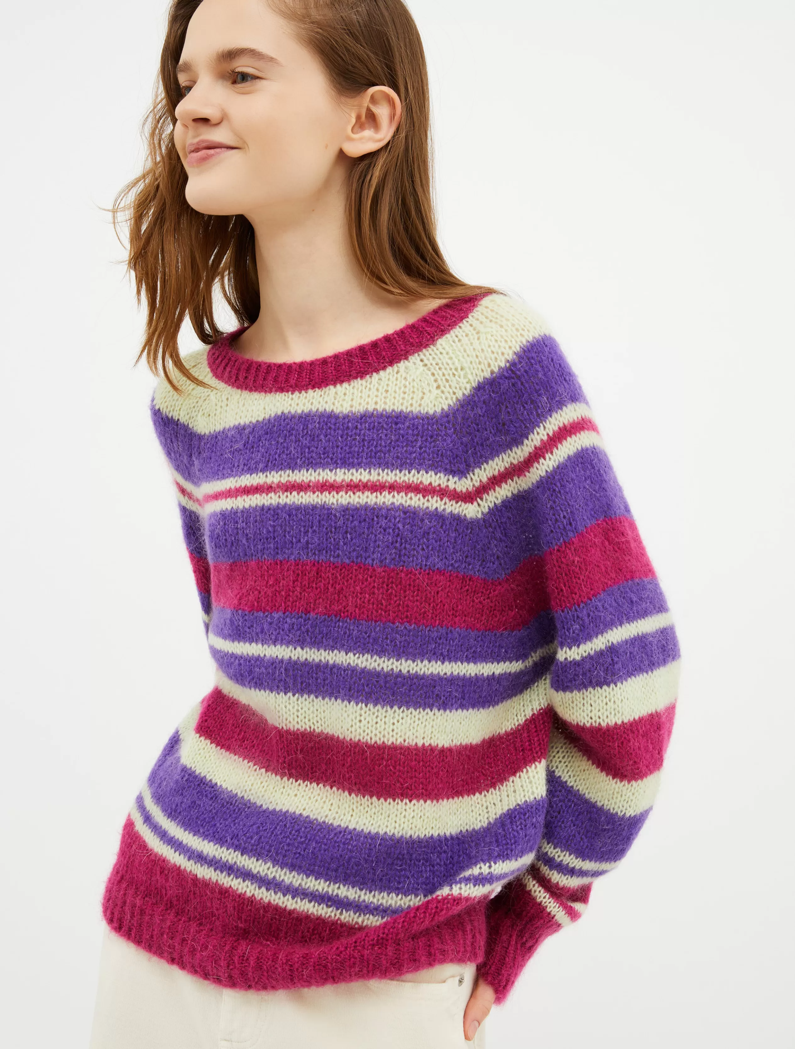 Maglie e Cardigan<MAX&Co. Pull in blend di mohair fuxia