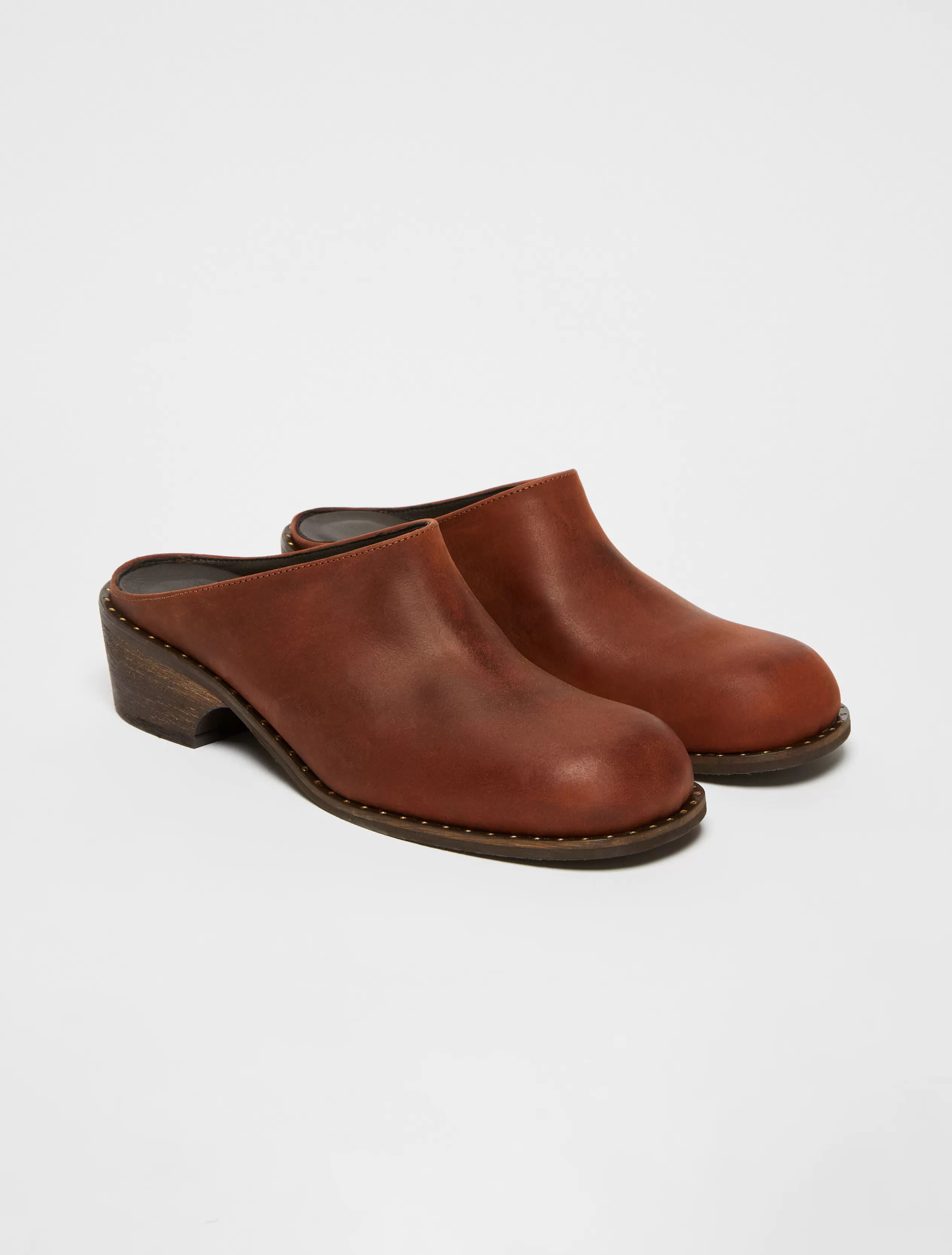 Scarpe<MAX&Co. Sabot in pelle CUOIO