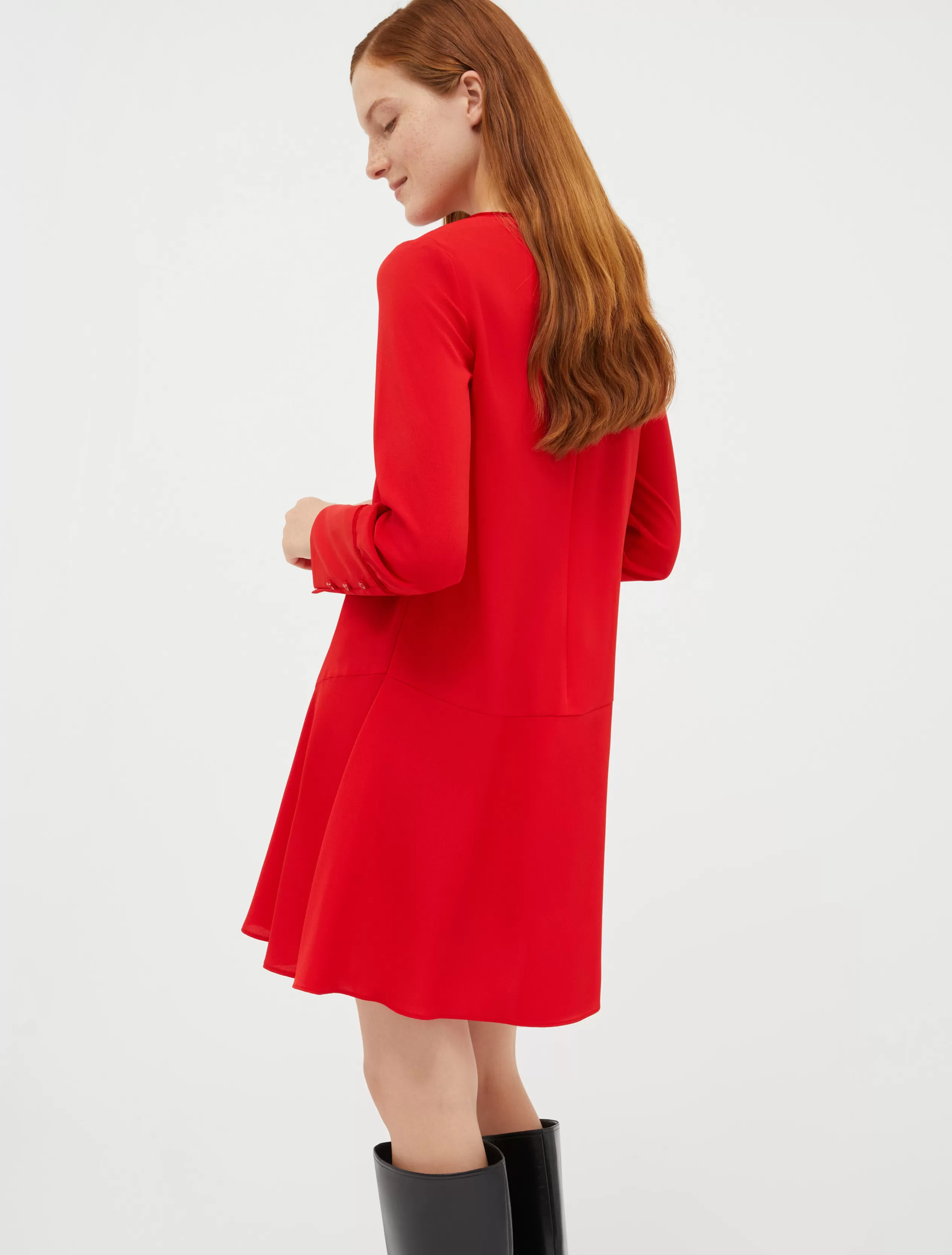 Abiti e Tute<MAX&Co. Shift dress in crêpe de Chine rosso