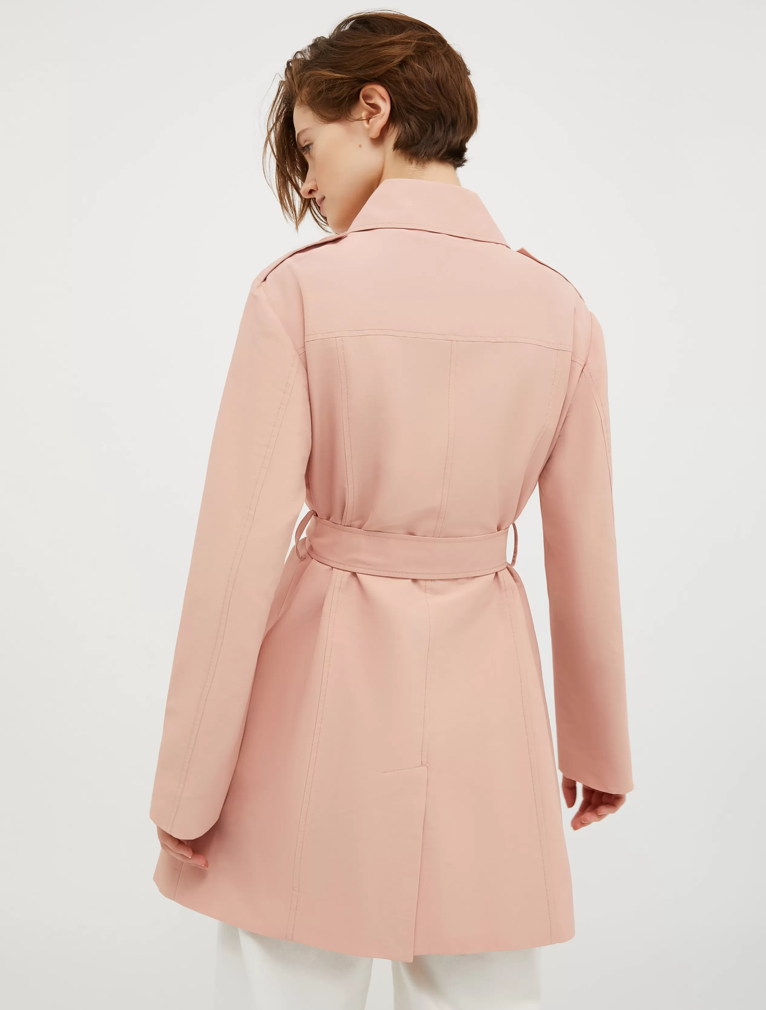 Cappotti e Trench<MAX&Co. Trench doppiopetto in ottoman ROSA ANTICO