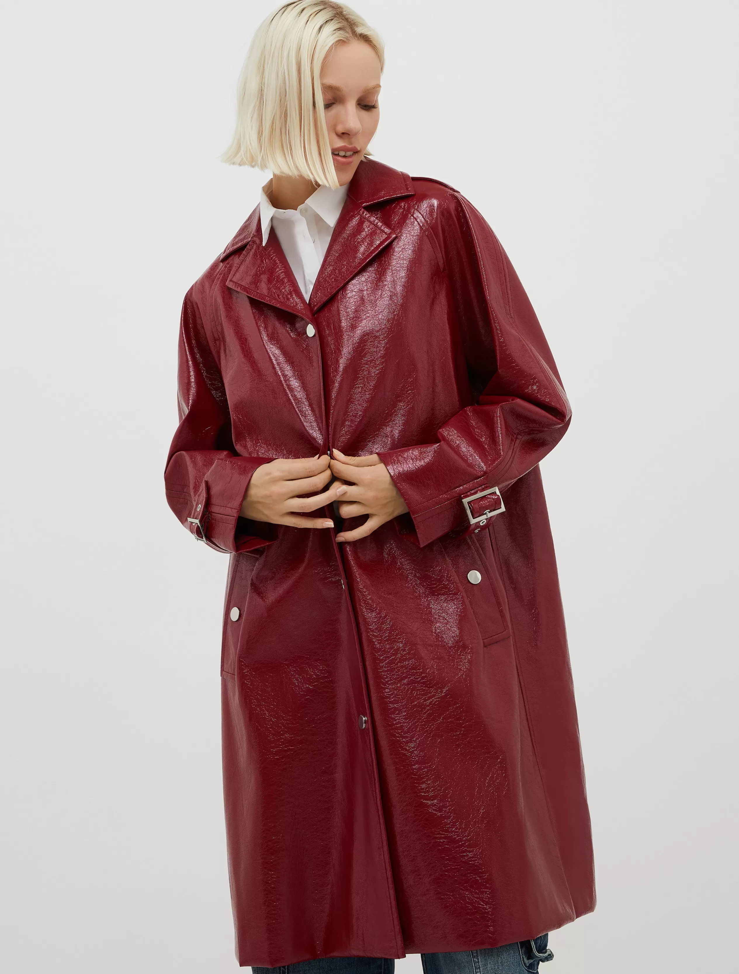 Cappotti e Trench<MAX&Co. Trench in vernice glossy rosso