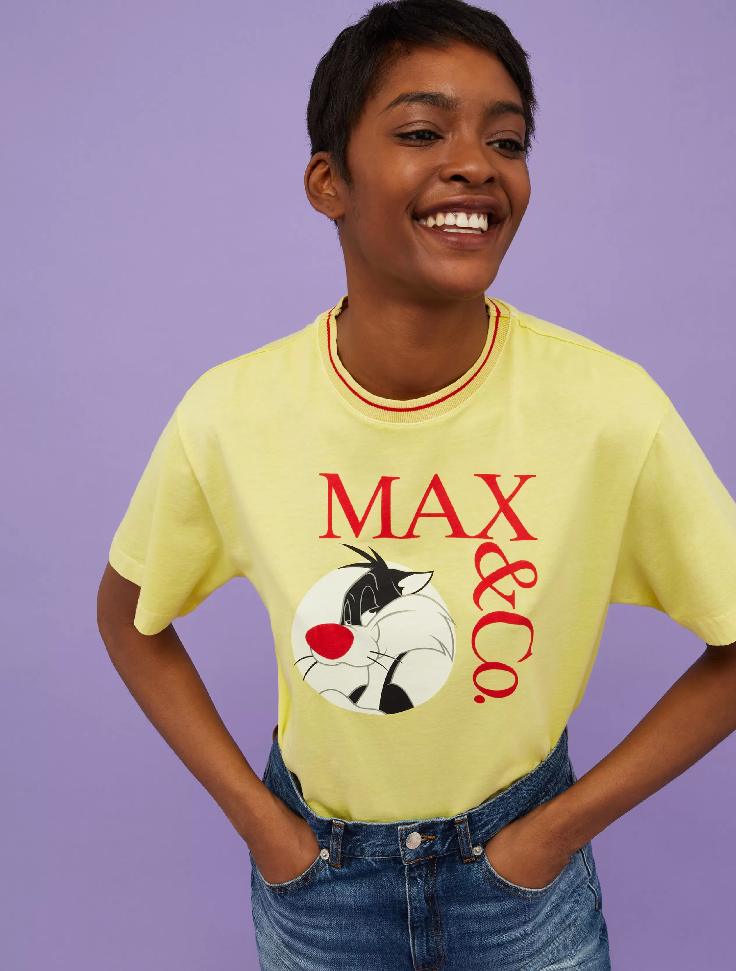 Felpe e T-shirt<MAX&Co. T-shirt with Looney Tunes GIALLO