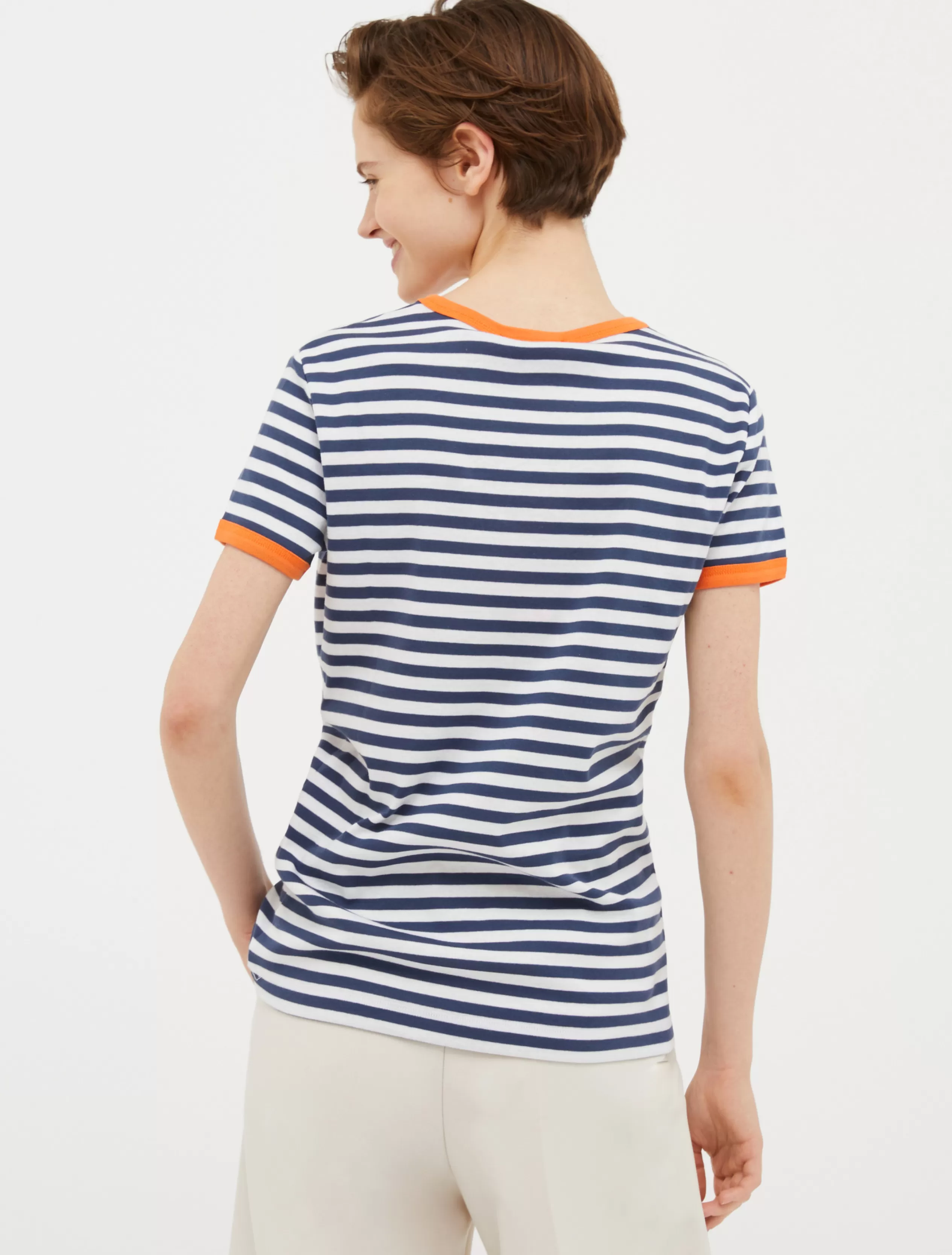 Felpe e T-shirt<MAX&Co. T-shirt slim con logo blu marino