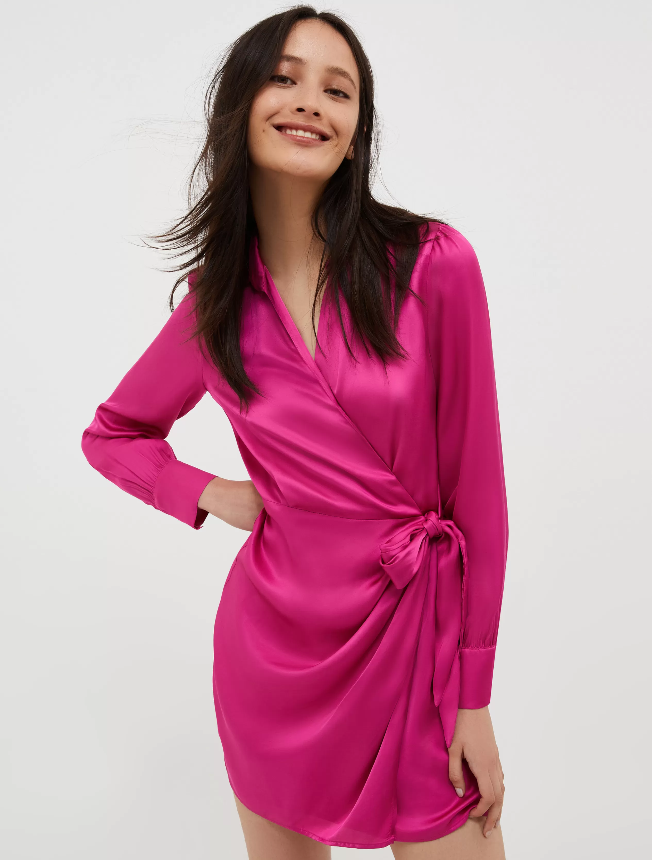 Abiti e Tute<MAX&Co. Wrap dress in raso fluido fuxia