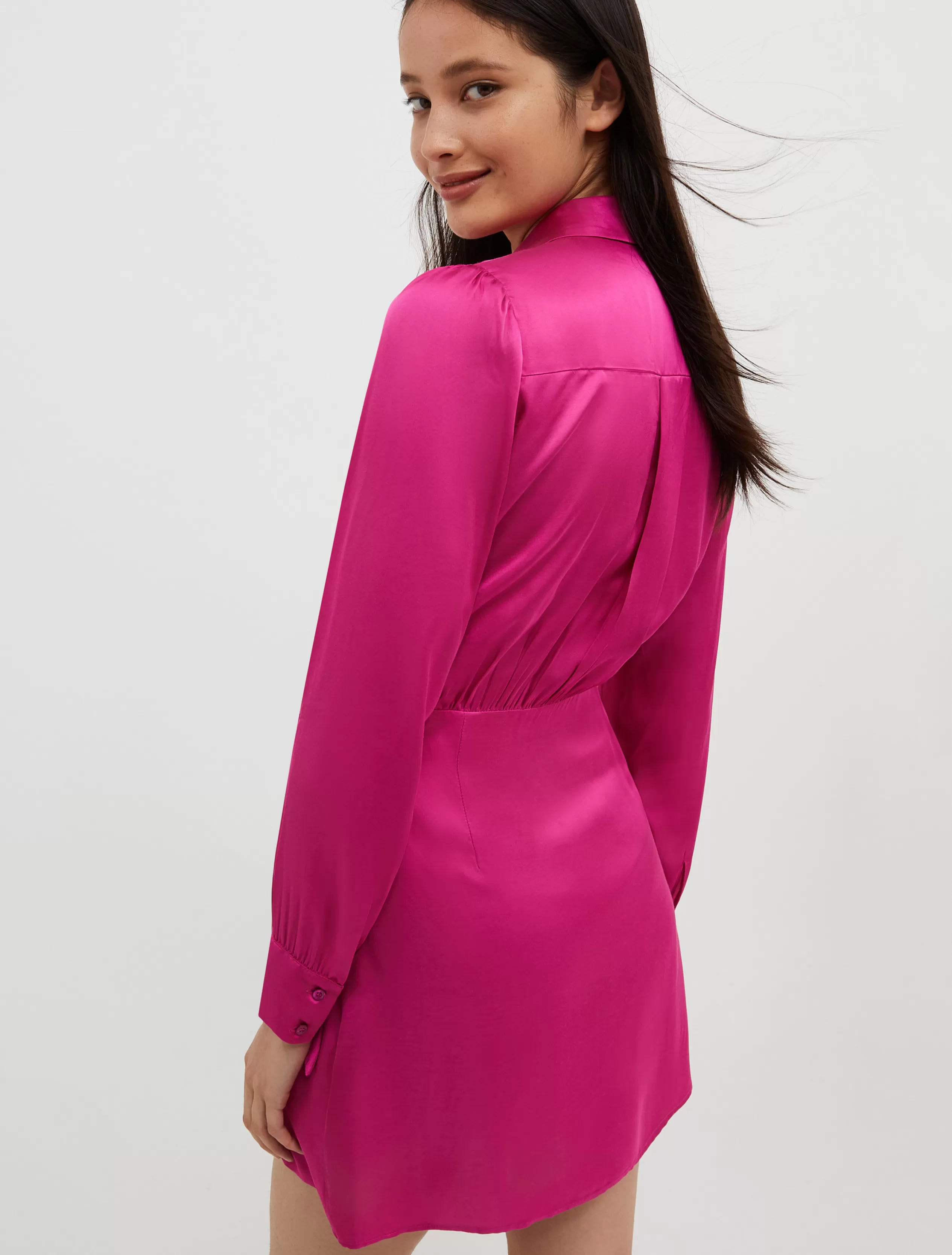 Abiti e Tute<MAX&Co. Wrap dress in raso fluido fuxia